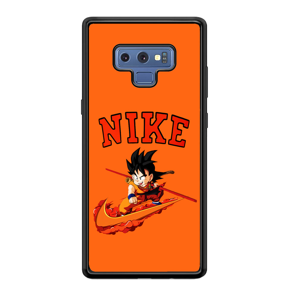 Nike Flying Son Goku Samsung Galaxy Note 9 Case-Mobile Phone Case-Rubber Black (2D Case)-Altracase