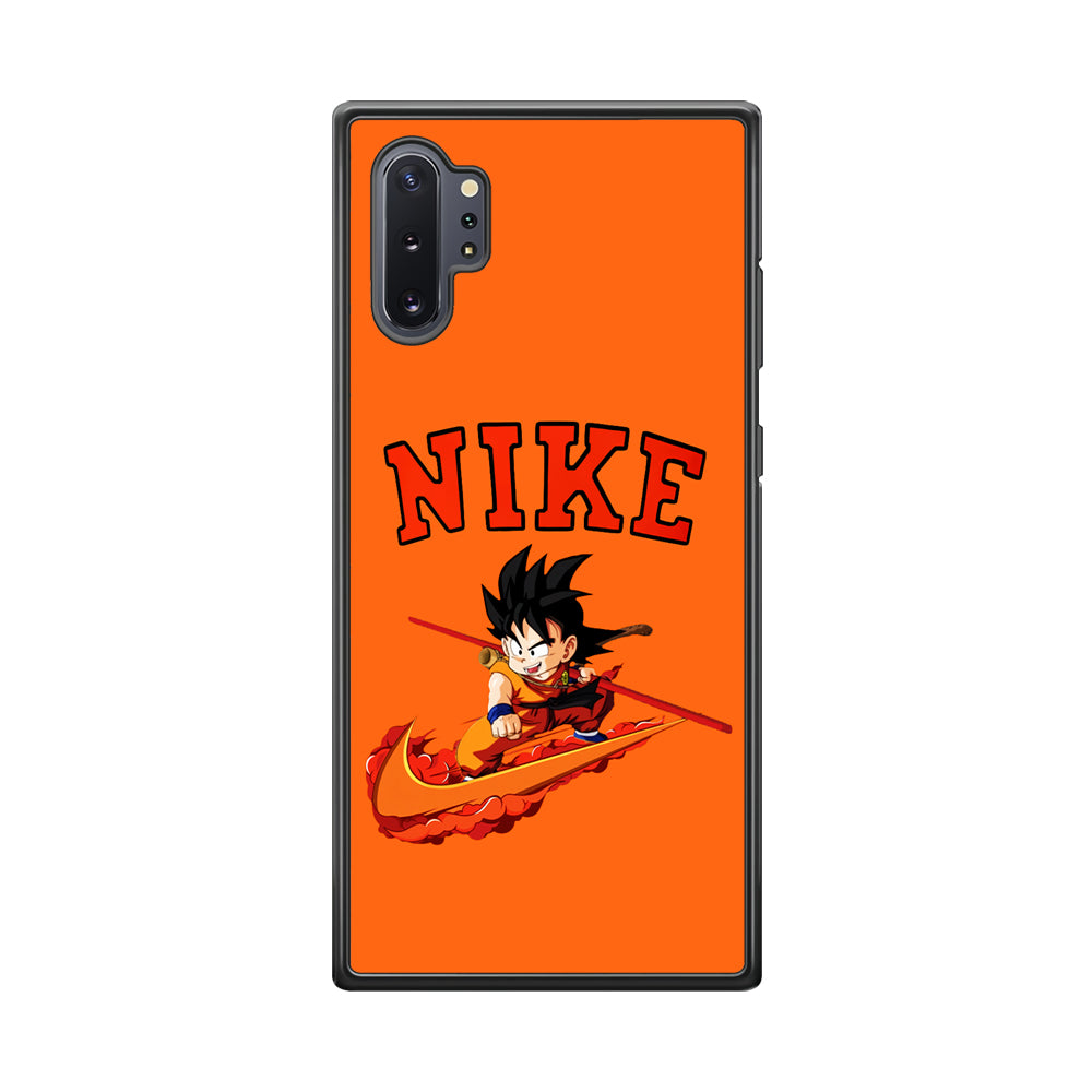 Nike Flying Son Goku Samsung Galaxy Note 10 Plus Case-Mobile Phone Case-Rubber Black (2D Case)-Altracase