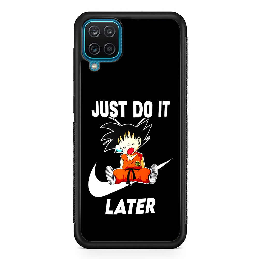 Nike Goku Asleep Samsung Galaxy A12 Case-Mobile Phone Case-Rubber Black (2D Case)-Altracase