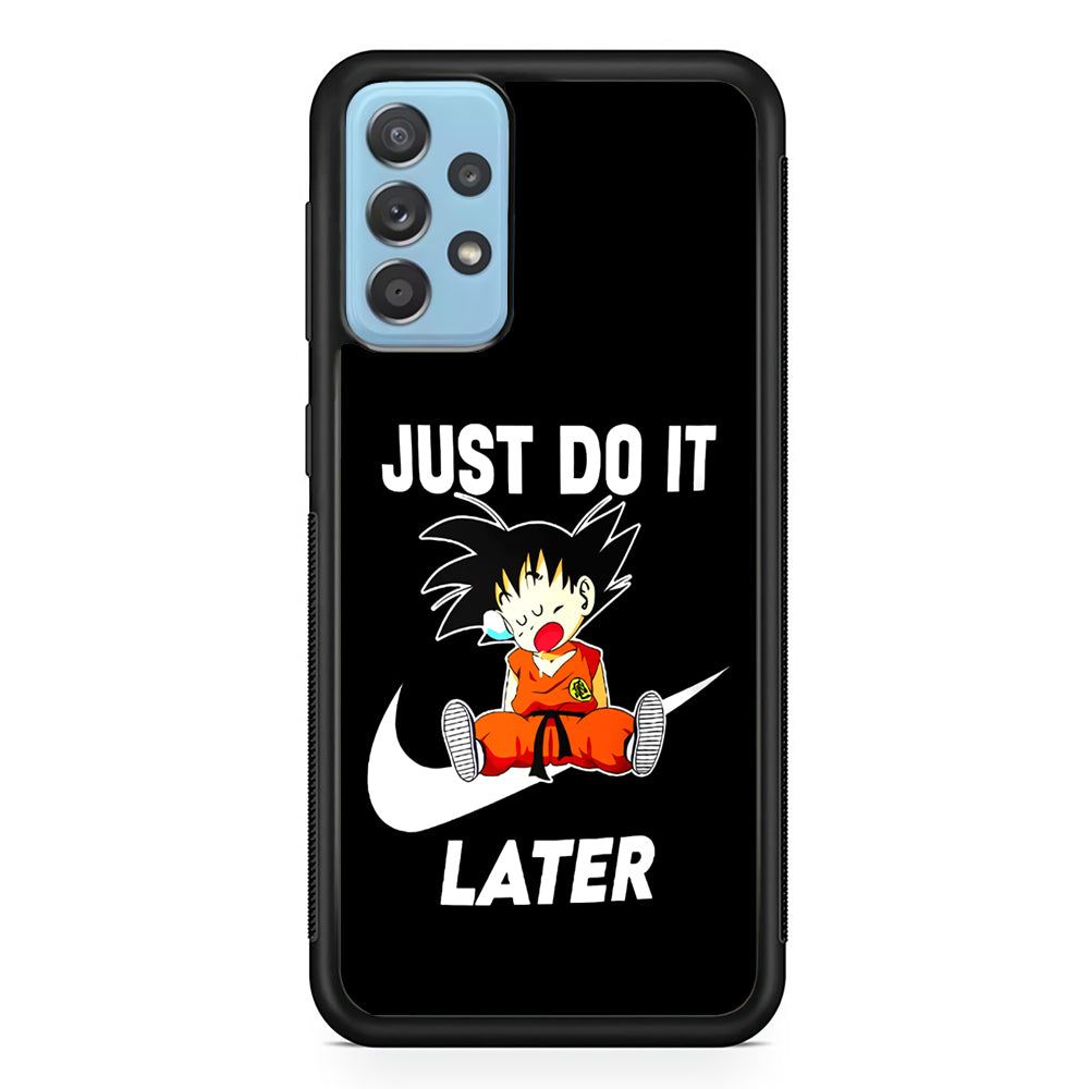 Nike Goku Asleep Samsung Galaxy A72 Case-Mobile Phone Case-Rubber Black (2D Case)-Altracase