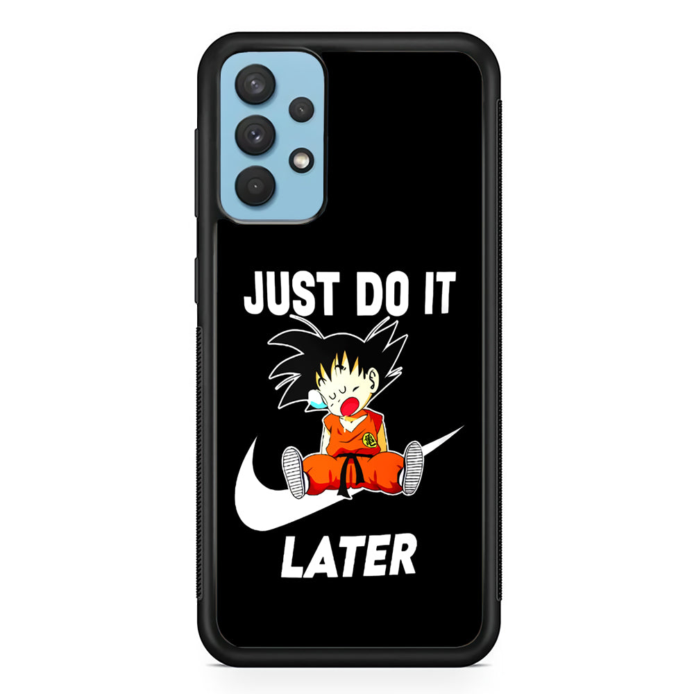 Nike Goku Asleep Samsung Galaxy A32 Case-Mobile Phone Case-Rubber Black (2D Case)-Altracase