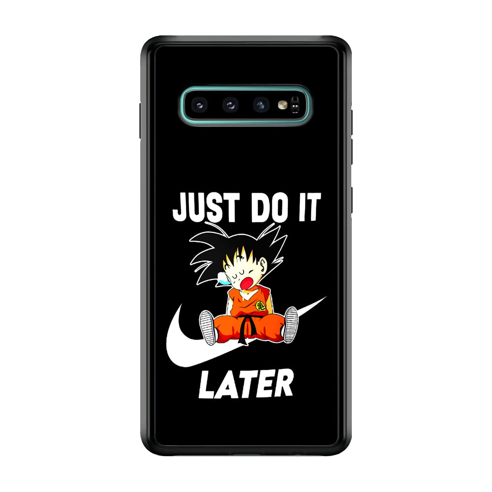 Nike Goku Asleep Samsung Galaxy S10 Case-Mobile Phone Case-Rubber Black (2D Case)-Altracase