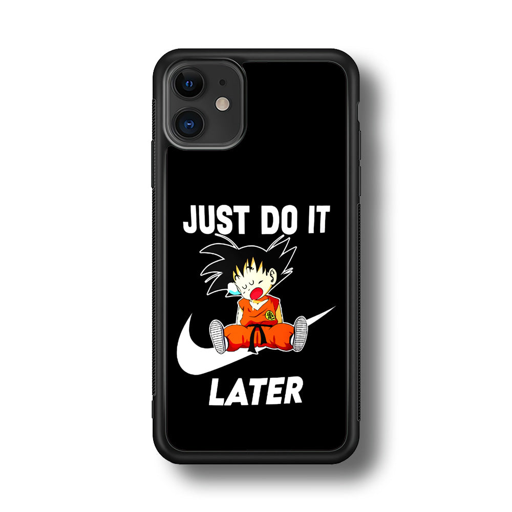 Nike Goku Asleep iPhone 11 Case-Mobile Phone Case-Rubber Black (2D Case)-Altracase