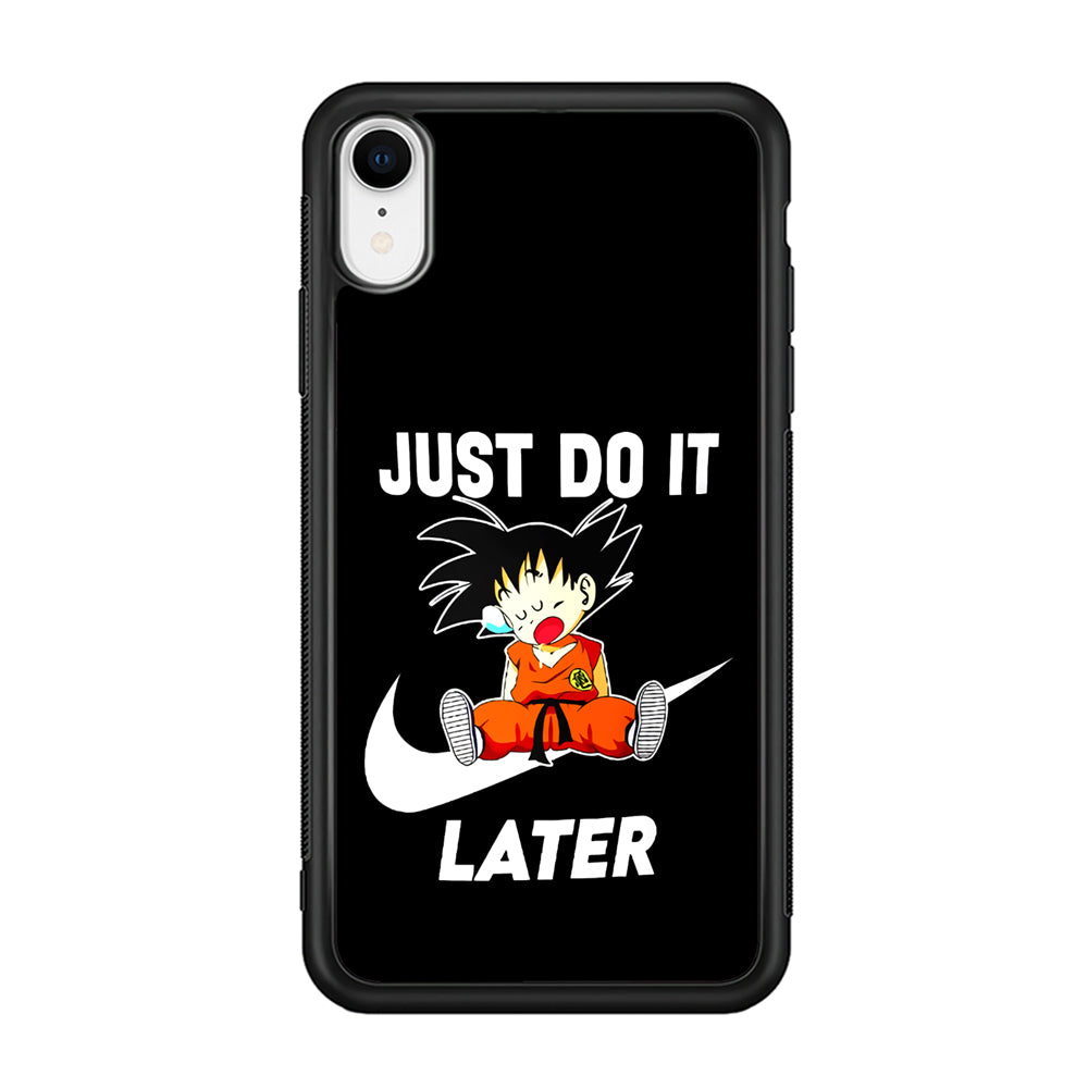 Nike Goku Asleep iPhone XR Case-Mobile Phone Case-Rubber Black (2D Case)-Altracase