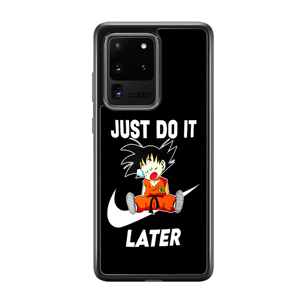 Nike Goku Asleep Samsung Galaxy S20 Ultra Case-Mobile Phone Case-Rubber Black (2D Case)-Altracase