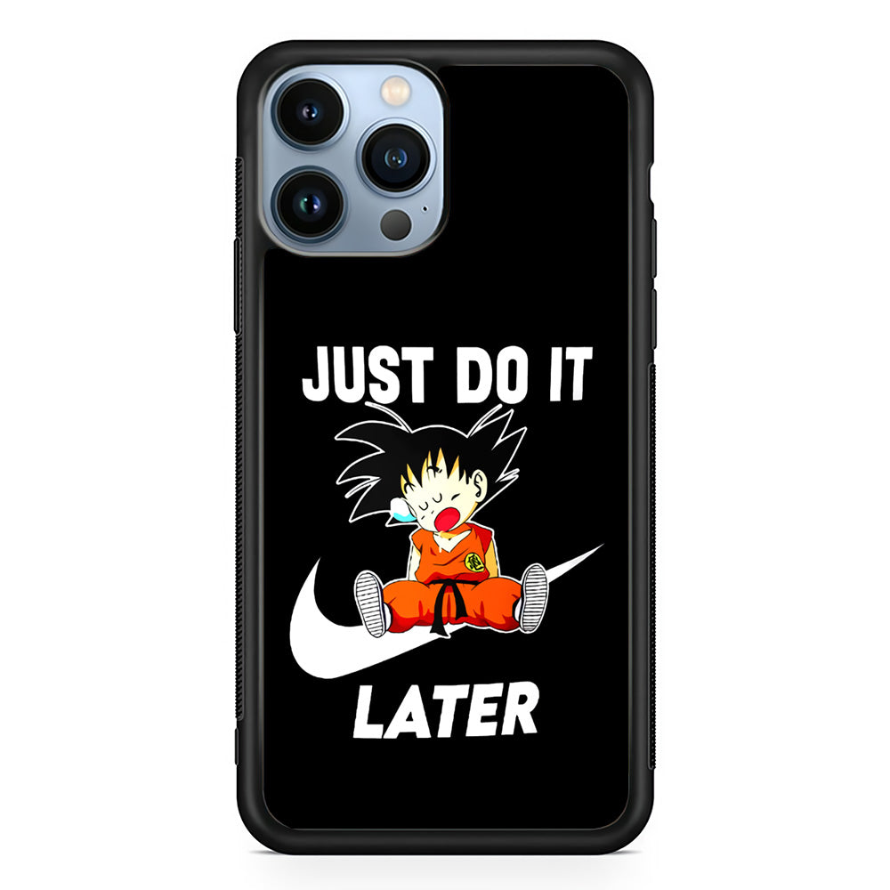 Nike Goku Asleep iPhone 14 Pro Case-Mobile Phone Case-Rubber Black (2D Case)-Altracase