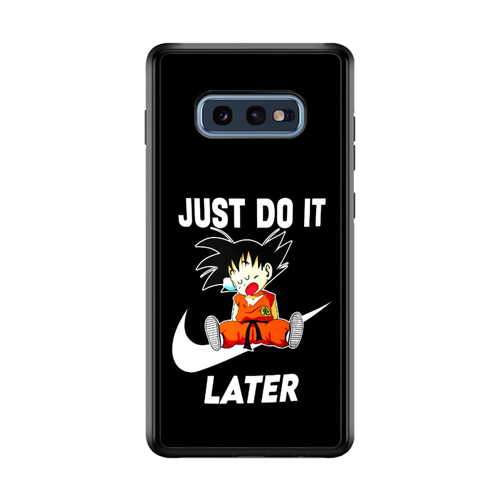 Nike Goku Asleep Samsung Galaxy S10E Case-Mobile Phone Case-Rubber Black (2D Case)-Altracase