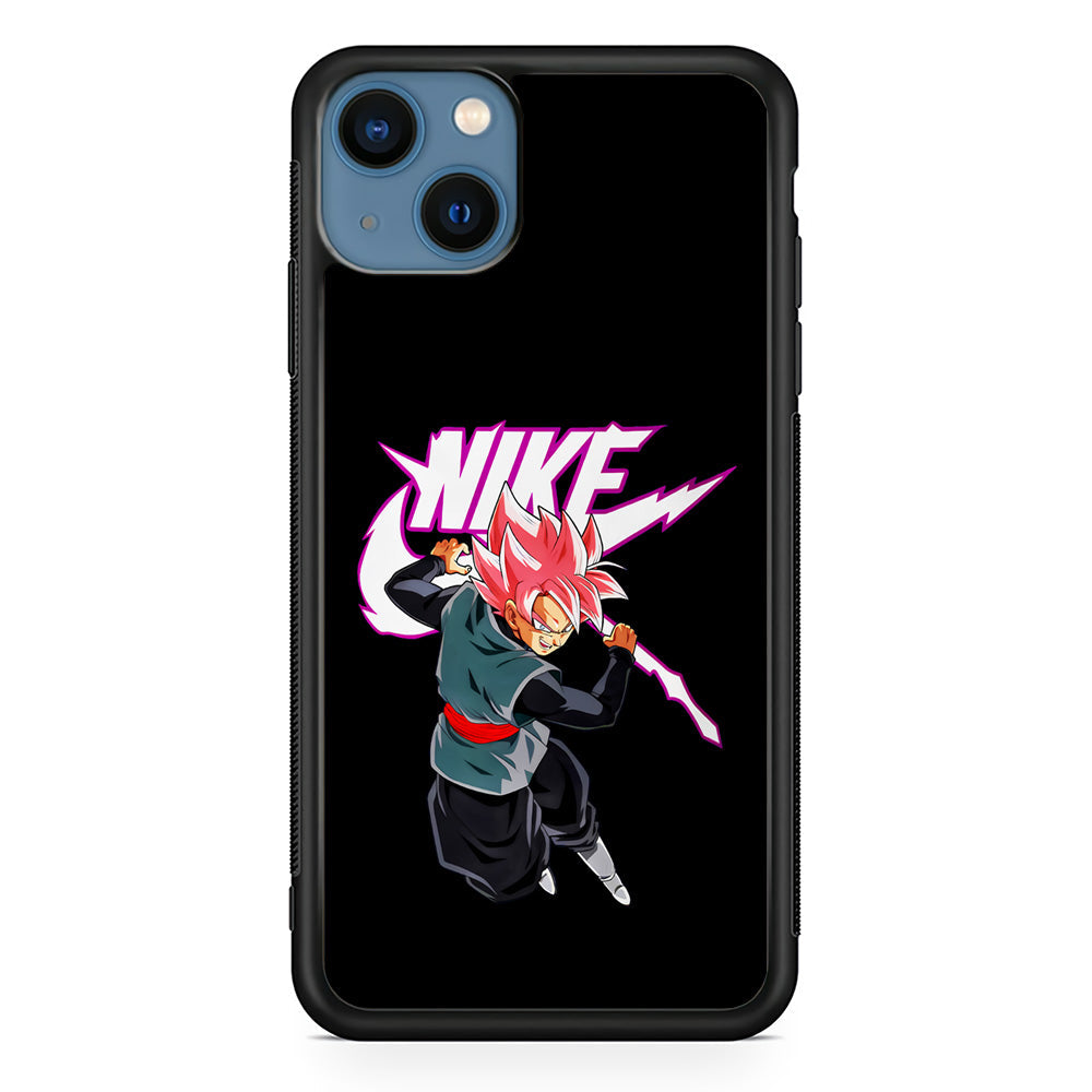 Nike Goku Black Rose iPhone 14 Plus Case-Mobile Phone Case-Rubber Black (2D Case)-Altracase