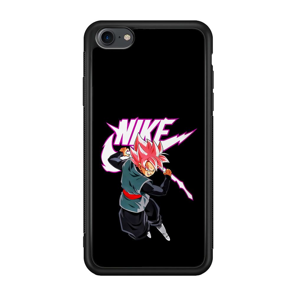 Nike Goku Black Rose iPhone SE 3 2022 Case-Mobile Phone Case-Rubber Black (2D Case)-Altracase