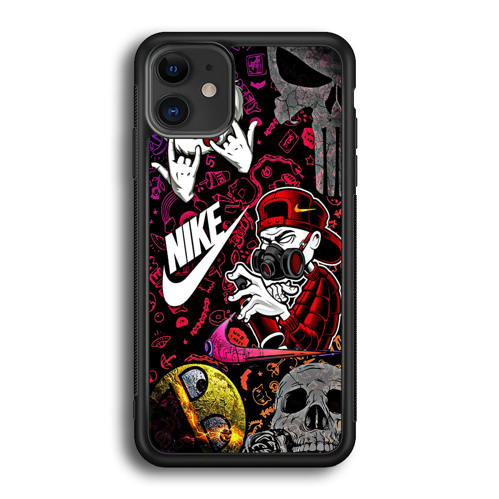 Nike Graffiti Sticker Art iPhone 12 Case-Mobile Phone Case-Altracase