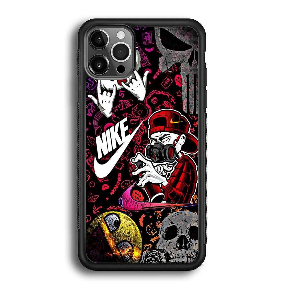 Nike Graffiti Sticker Art iPhone 12 Pro Case-Mobile Phone Case-Altracase