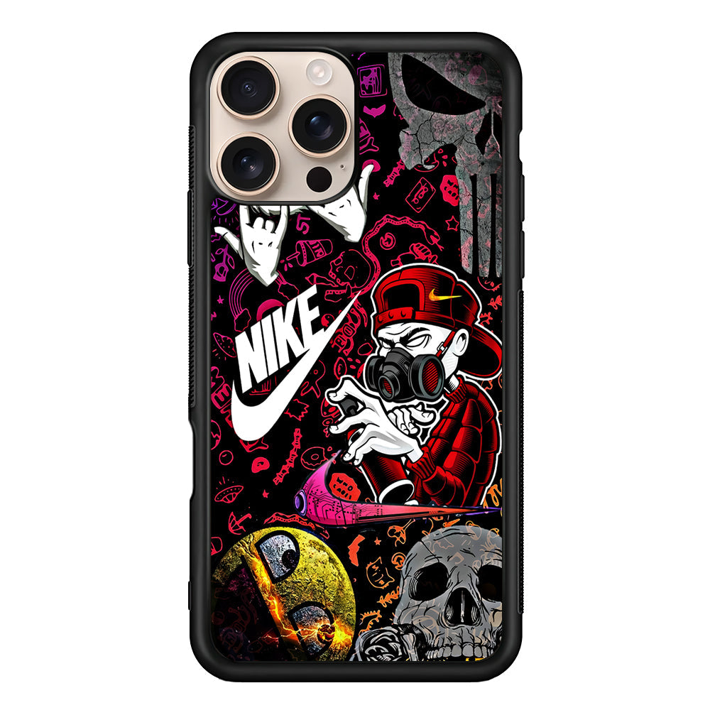 Nike Graffiti Sticker Art iPhone 16 Pro Max Case - Altracase
