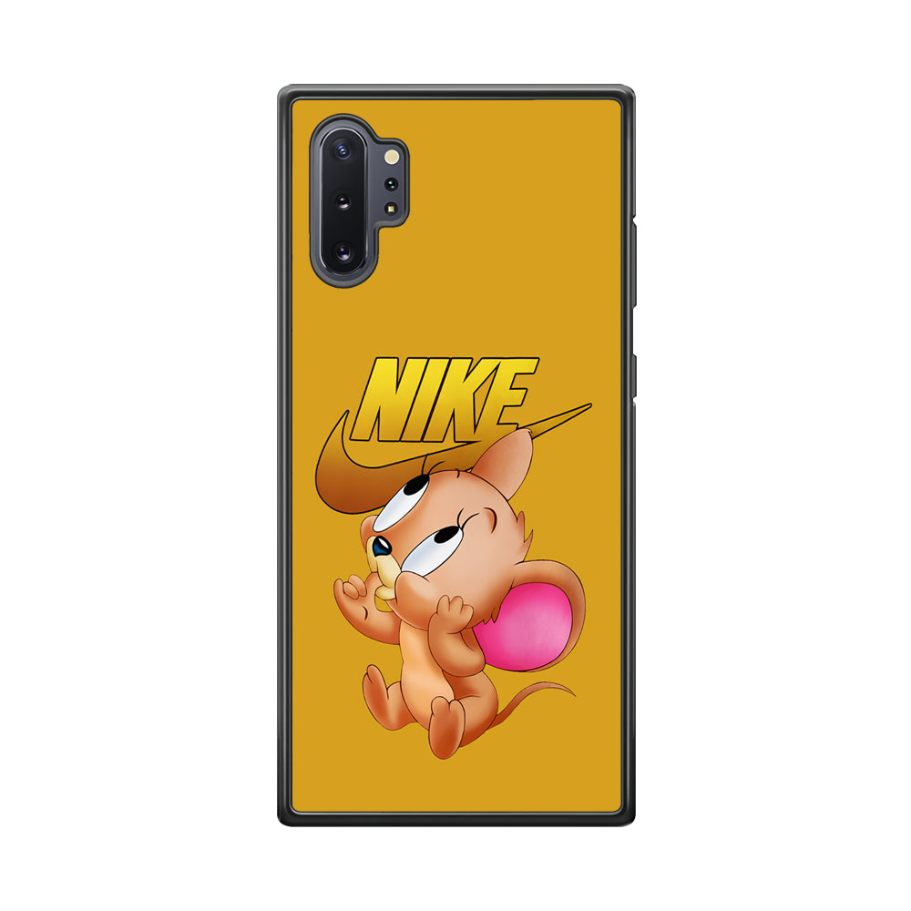 Nike Jerry Mouse Samsung Galaxy Note 10 Plus Case-Mobile Phone Case-Rubber Black (2D Case)-Altracase