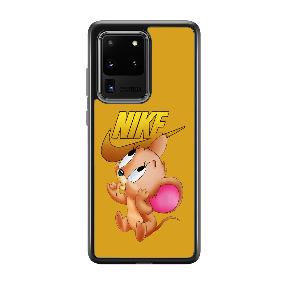 Nike Jerry Mouse Samsung Galaxy S20 Ultra Case-Mobile Phone Case-Rubber Black (2D Case)-Altracase