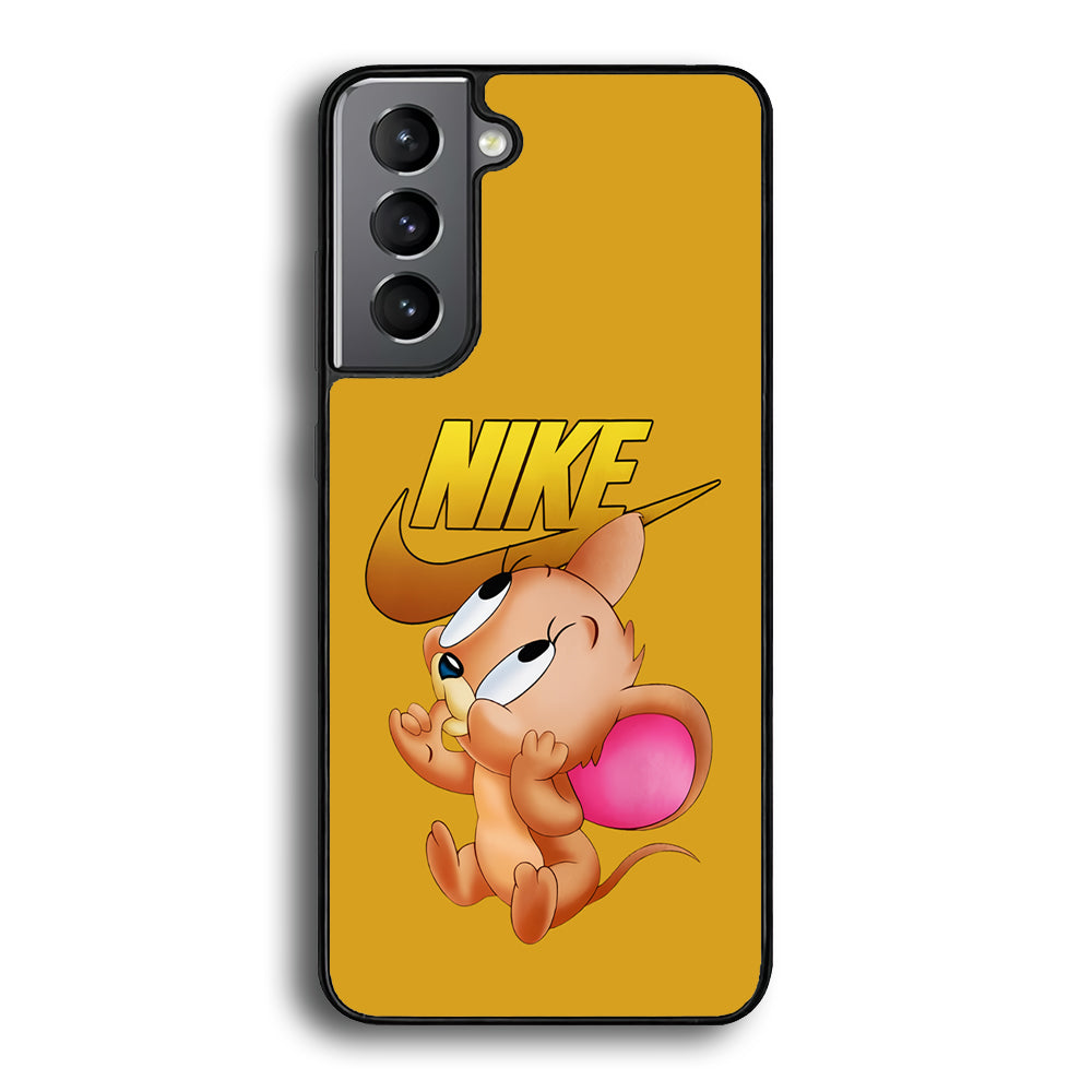 Nike Jerry Mouse Samsung Galaxy S22 Case-Mobile Phone Case-Rubber Black (2D Case)-Altracase