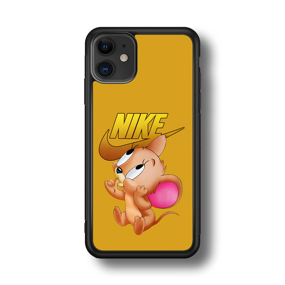 Nike Jerry Mouse iPhone 11 Case-Mobile Phone Case-Rubber Black (2D Case)-Altracase