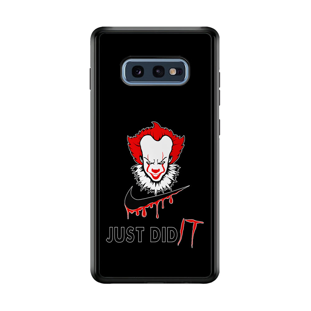 Nike Just Did IT Pennywise Samsung Galaxy S10E Case-Mobile Phone Case-Rubber Black (2D Case)-Altracase