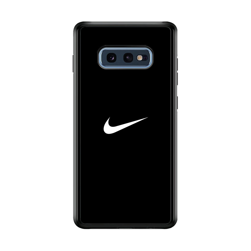Nike Logo Black Simple Samsung Galaxy S10E Case-Mobile Phone Case-Rubber Black (2D Case)-Altracase
