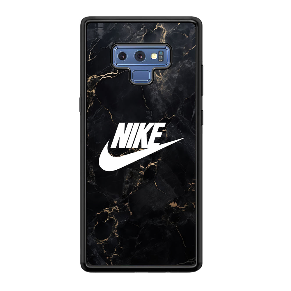Nike Logo Black Stone Marble Samsung Galaxy Note 9 Case-Mobile Phone Case-Rubber Black (2D Case)-Altracase