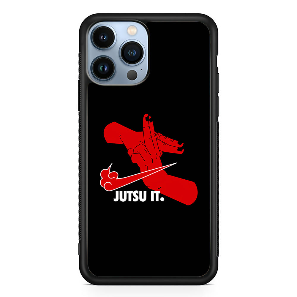 Nike Logo Jutsu It iPhone 14 Pro Case-Mobile Phone Case-Rubber Black (2D Case)-Altracase