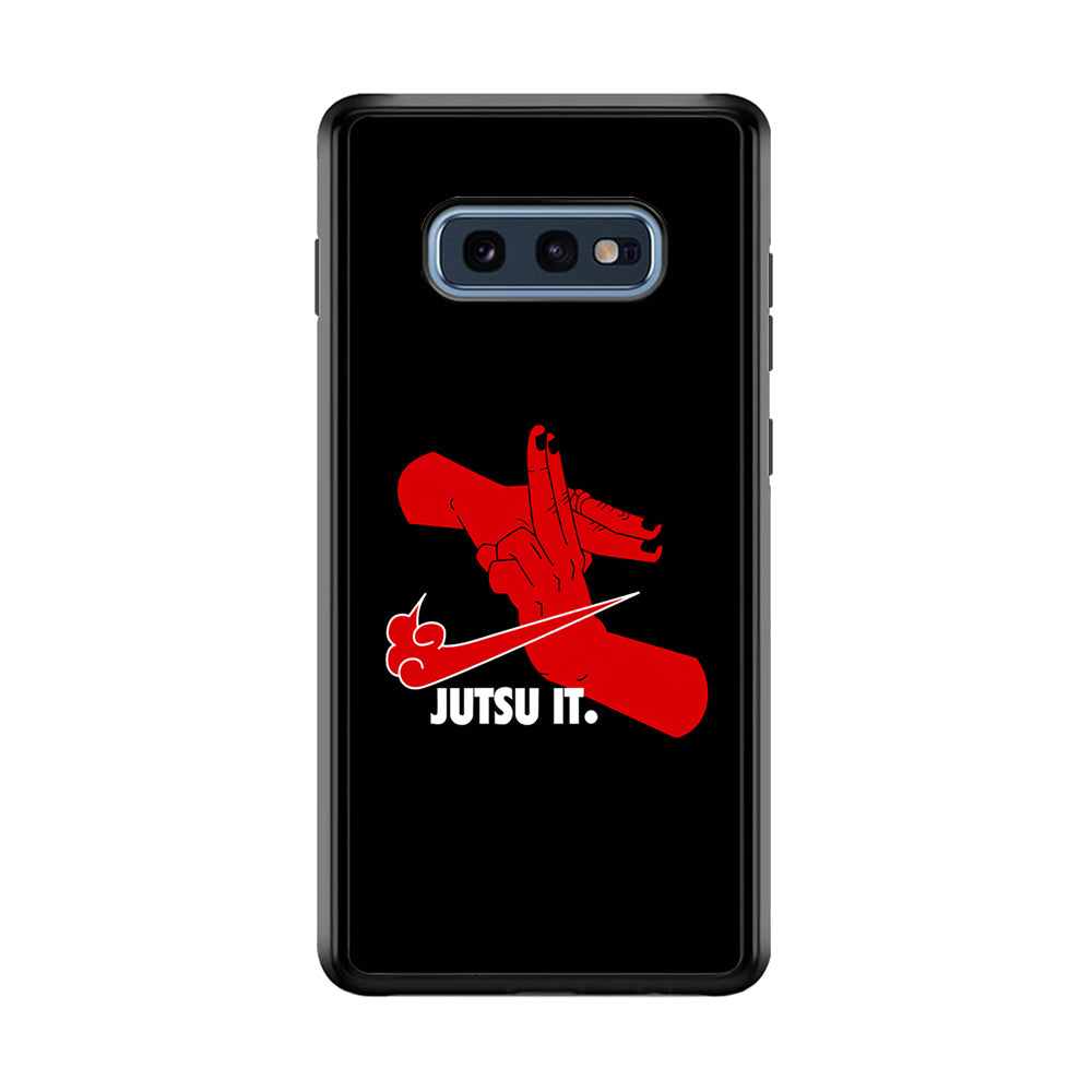 Nike Logo Jutsu It Samsung Galaxy S10E Case-Mobile Phone Case-Rubber Black (2D Case)-Altracase