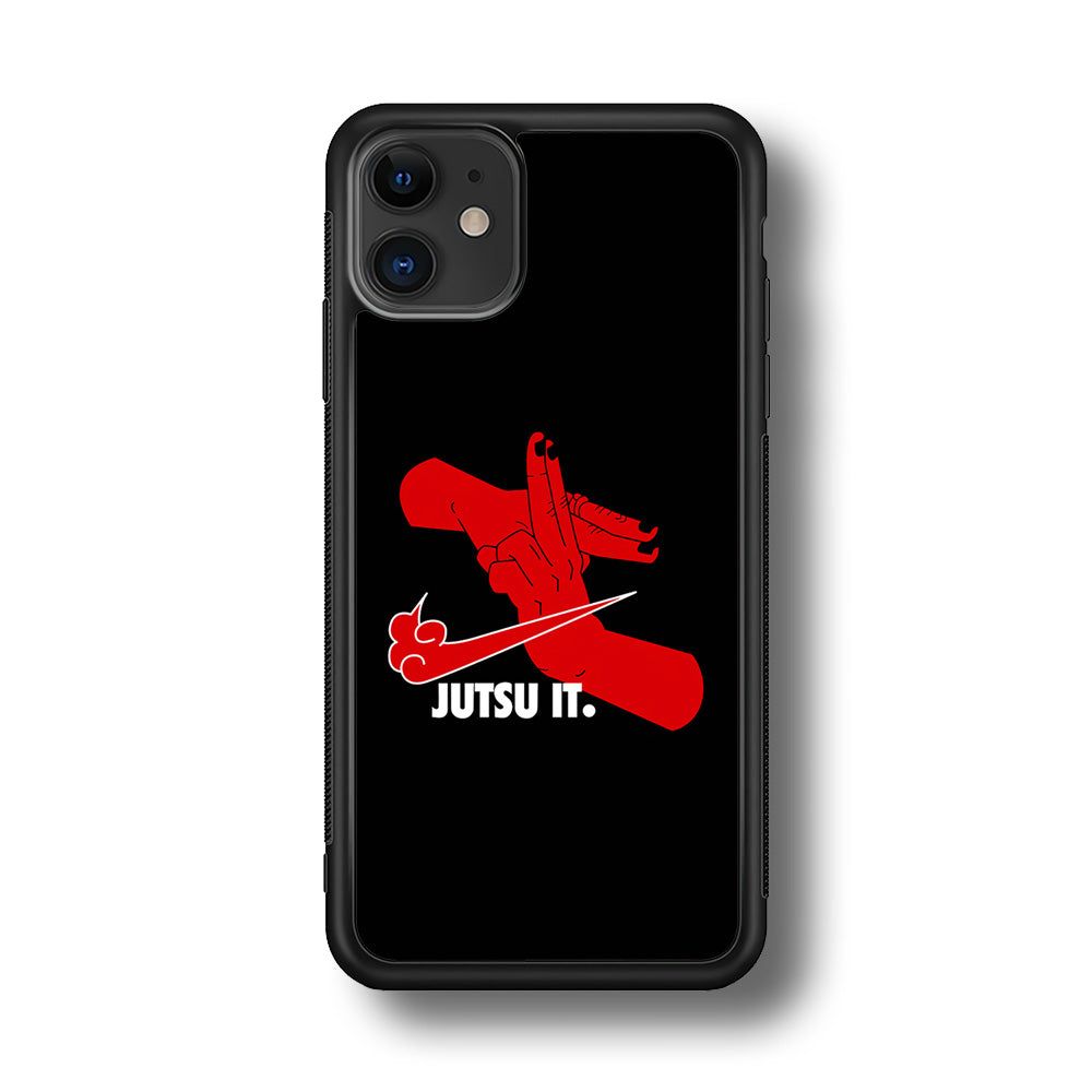 Nike Logo Jutsu It iPhone 11 Case-Mobile Phone Case-Rubber Black (2D Case)-Altracase