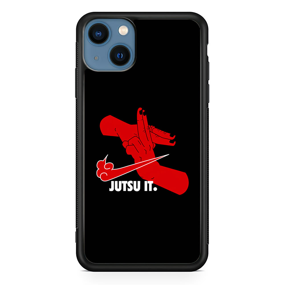 Nike Logo Jutsu It iPhone 14 Case-Mobile Phone Case-Rubber Black (2D Case)-Altracase