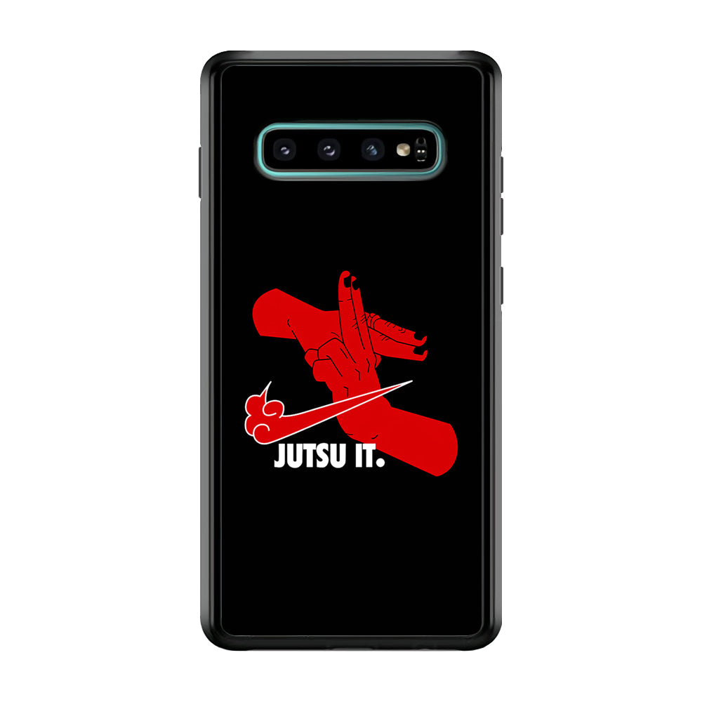 Nike Logo Jutsu It Samsung Galaxy S10 Case-Mobile Phone Case-Rubber Black (2D Case)-Altracase