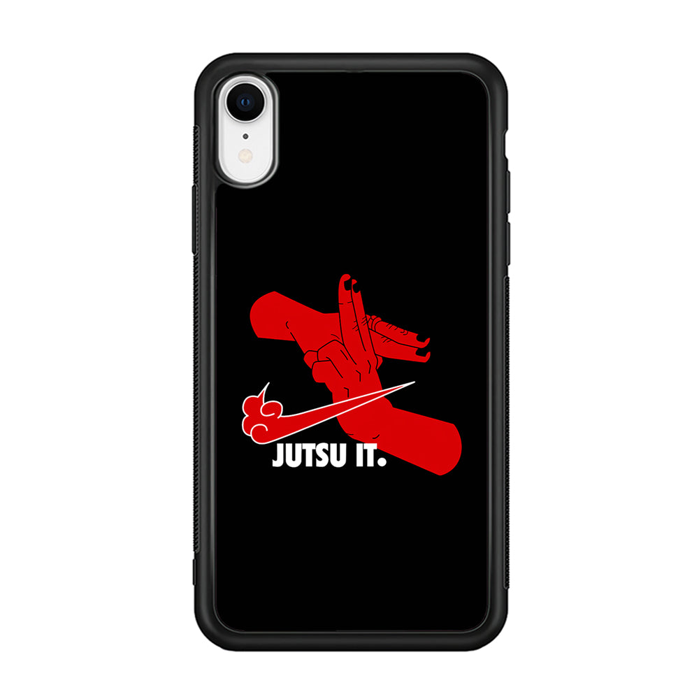 Nike Logo Jutsu It iPhone XR Case-Mobile Phone Case-Rubber Black (2D Case)-Altracase