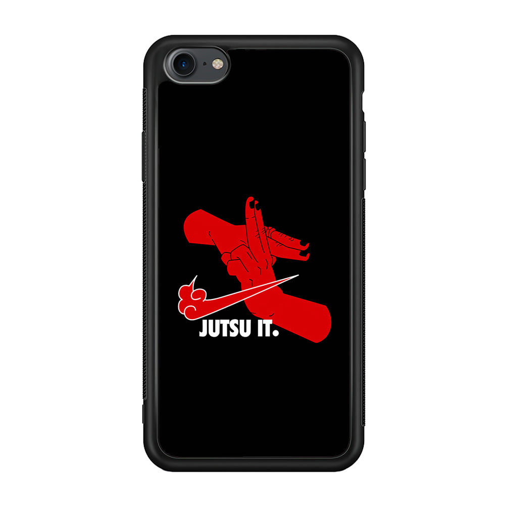Nike Logo Jutsu It iPhone SE 3 2022 Case-Mobile Phone Case-Rubber Black (2D Case)-Altracase