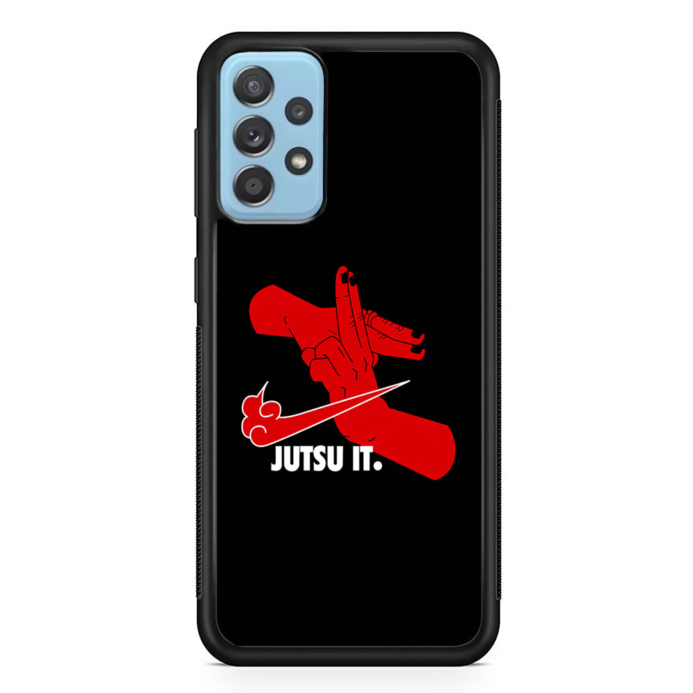 Nike Logo Jutsu It Samsung Galaxy A52 Case-Mobile Phone Case-Rubber Black (2D Case)-Altracase