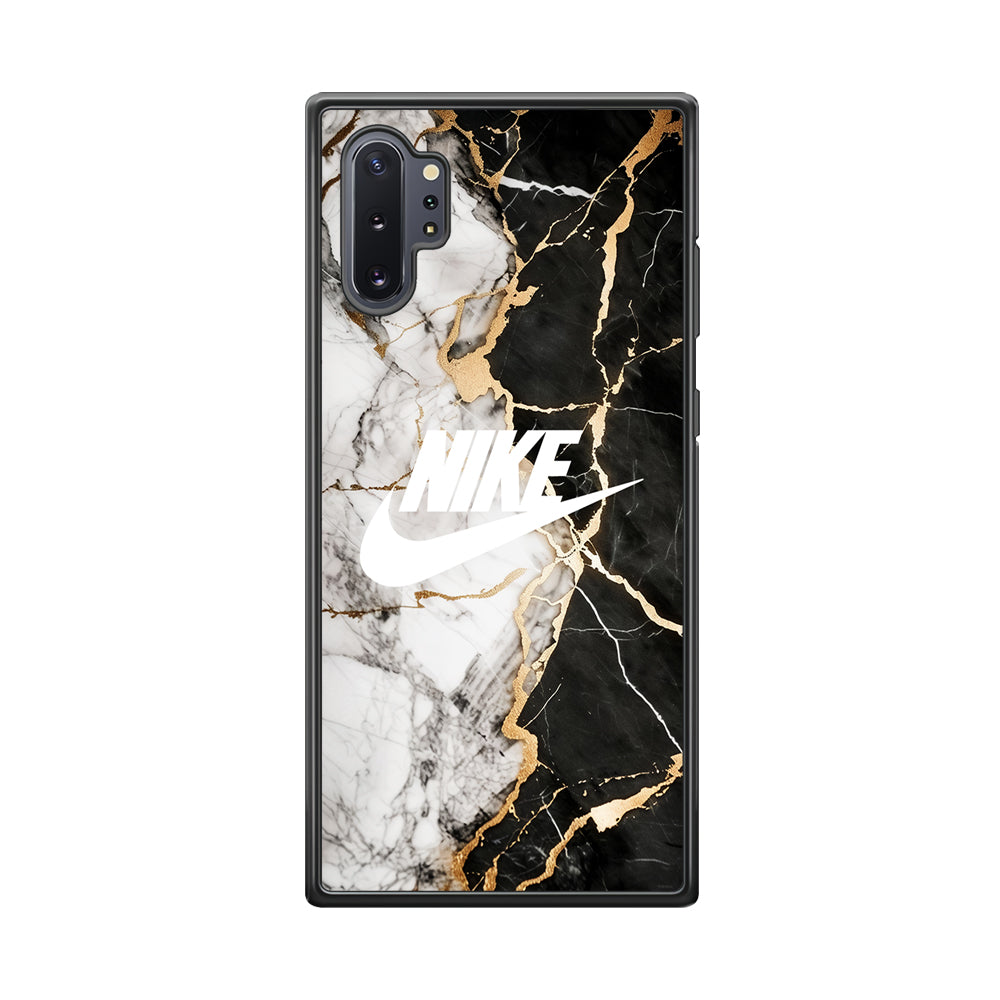 Nike Logo Mix Marble Samsung Galaxy Note 10 Plus Case-Mobile Phone Case-Rubber Black (2D Case)-Altracase
