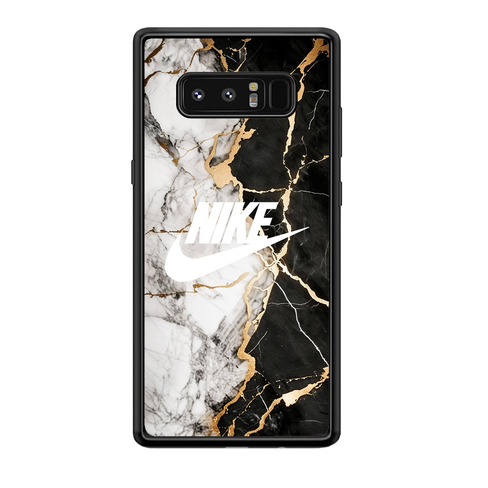 Nike Logo Mix Marble Samsung Galaxy Note 8 Case-Mobile Phone Case-Rubber Black (2D Case)-Altracase