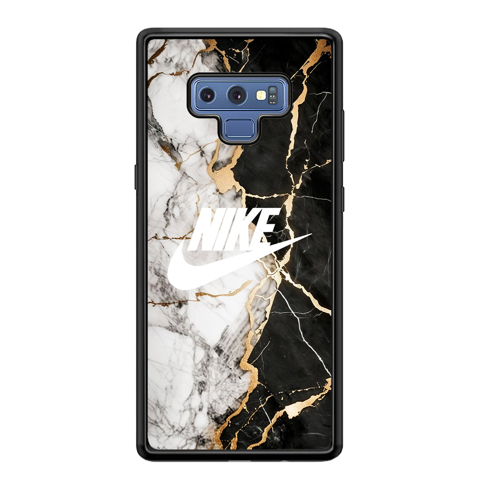 Nike Logo Mix Marble Samsung Galaxy Note 9 Case-Mobile Phone Case-Rubber Black (2D Case)-Altracase