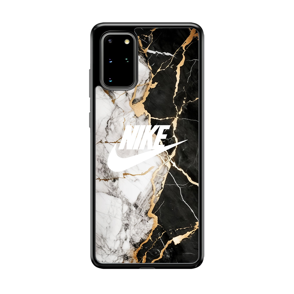 Nike Logo Mix Marble Samsung Galaxy S20 Plus Case-Mobile Phone Case-Rubber Black (2D Case)-Altracase