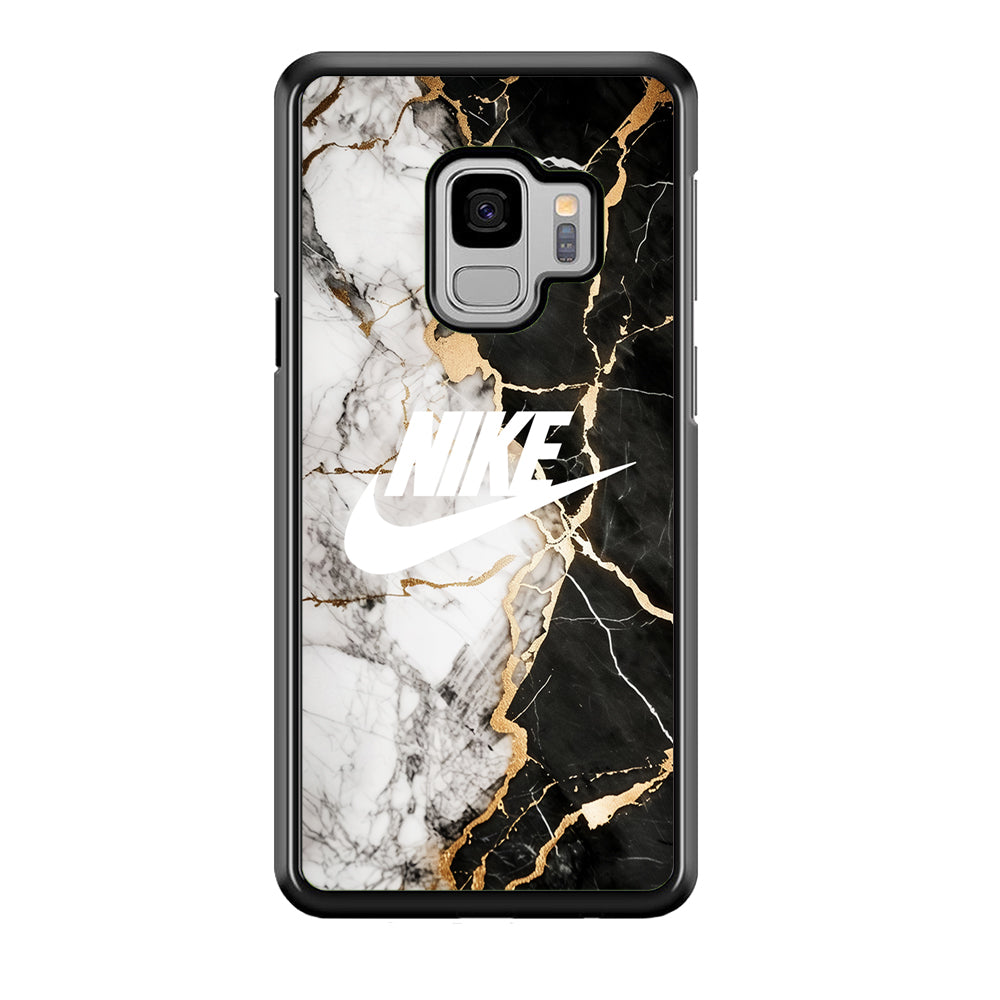 Nike Logo Mix Marble Samsung Galaxy S9 Case-Mobile Phone Case-Rubber Black (2D Case)-Altracase
