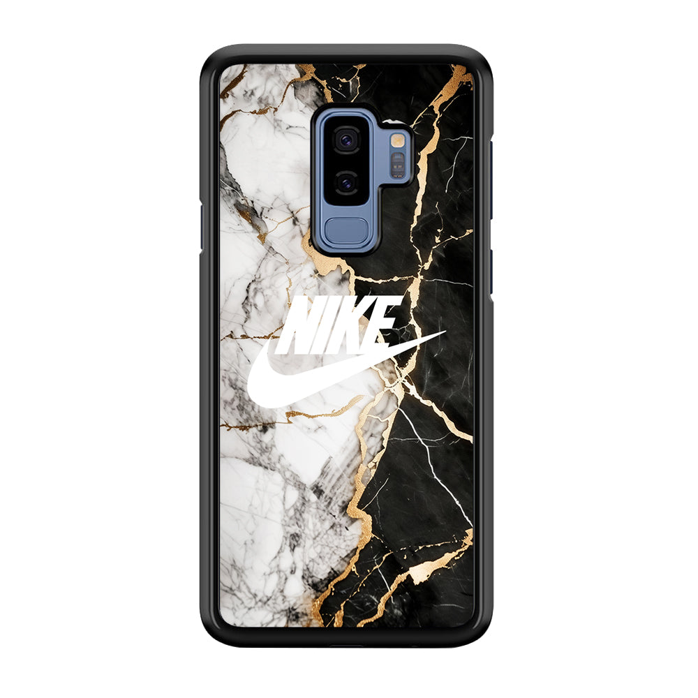 Nike Logo Mix Marble Samsung Galaxy S9 Plus Case-Mobile Phone Case-Rubber Black (2D Case)-Altracase