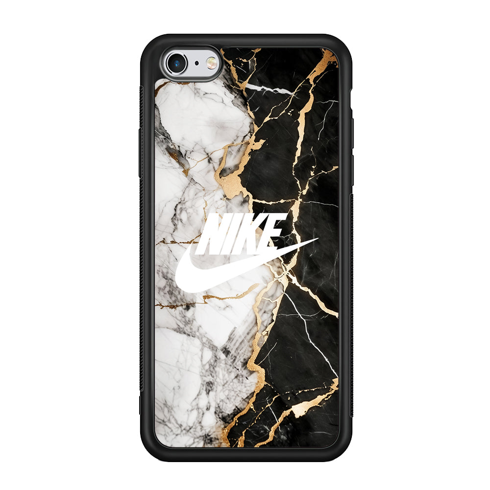 Nike Logo Mix Marble iPhone 6 Plus | 6s Plus Case-Mobile Phone Case-Rubber Black (2D Case)-Altracase