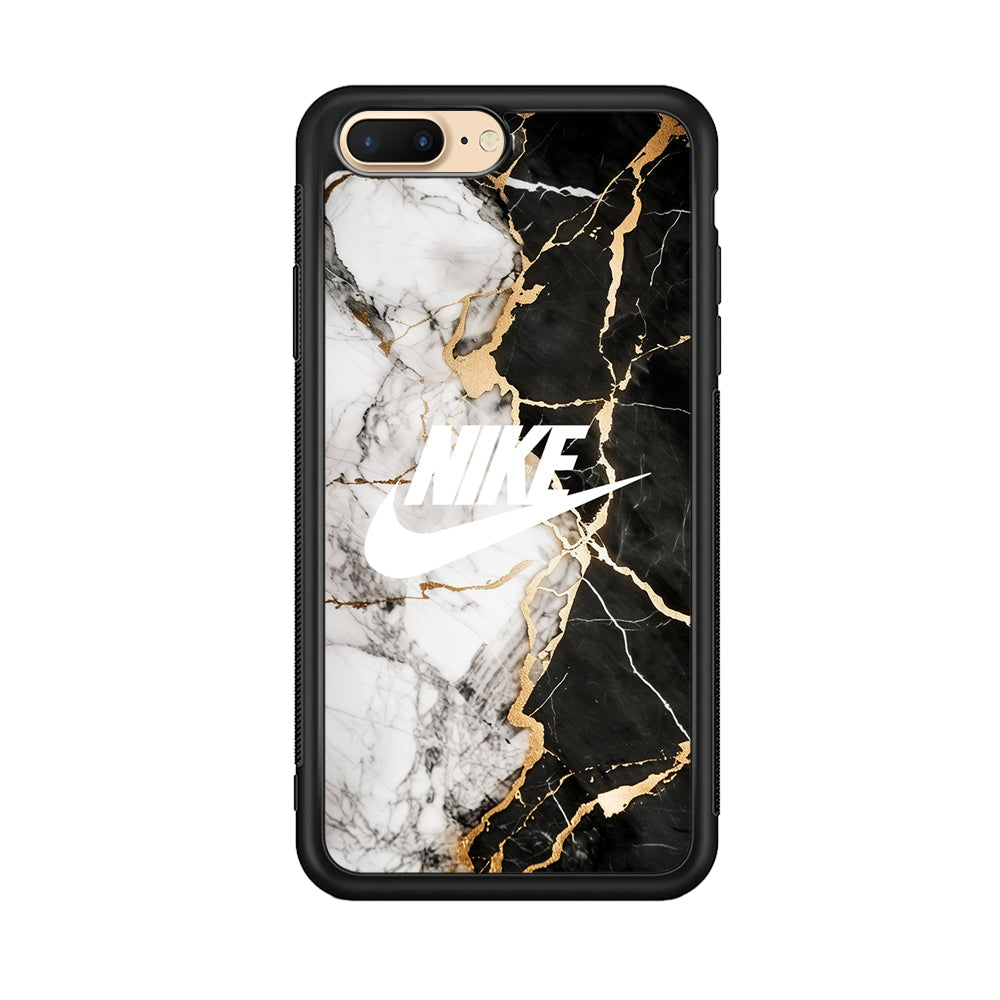 Nike Logo Mix Marble iPhone 7 Plus Case-Mobile Phone Case-Rubber Black (2D Case)-Altracase