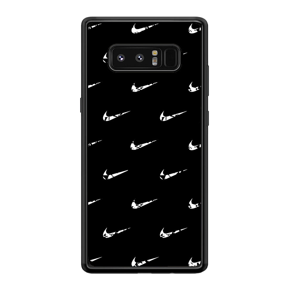 Nike Logo Pattern Samsung Galaxy Note 8 Case-Mobile Phone Case-Rubber Black (2D Case)-Altracase