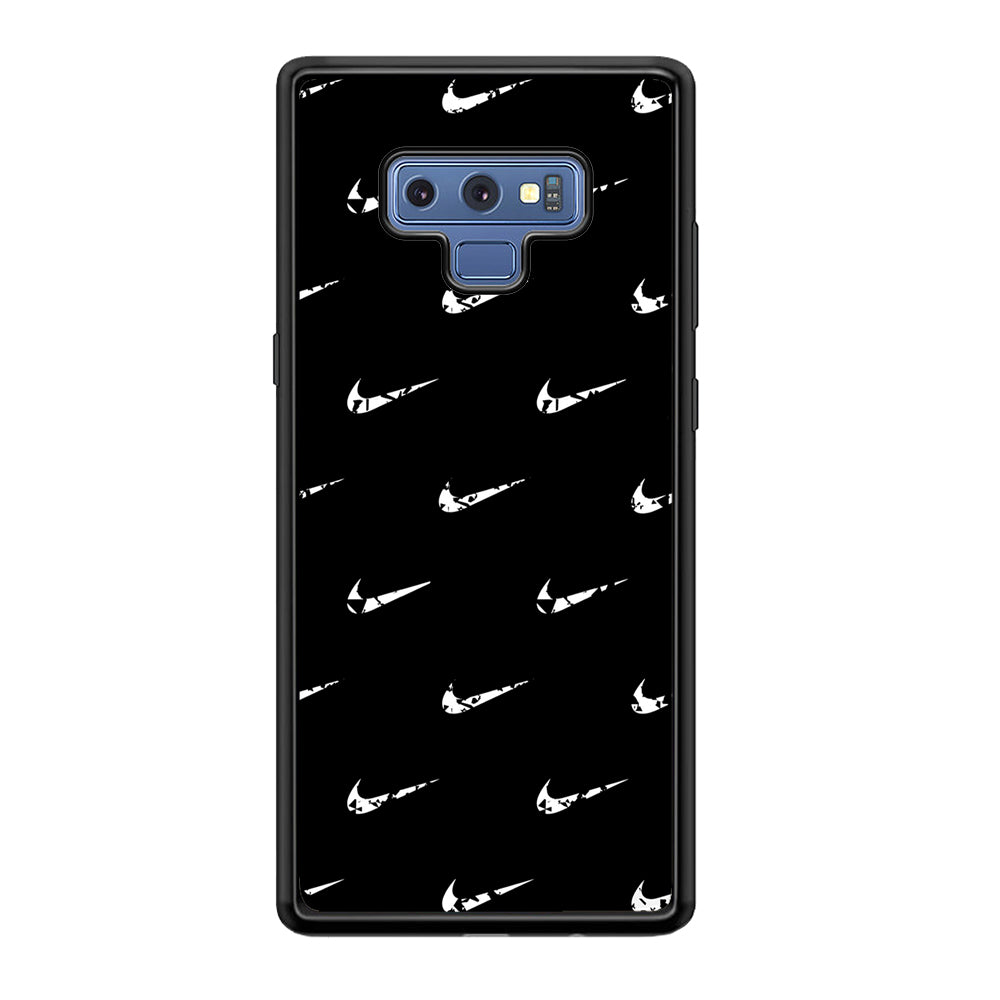Nike Logo Pattern Samsung Galaxy Note 9 Case-Mobile Phone Case-Rubber Black (2D Case)-Altracase