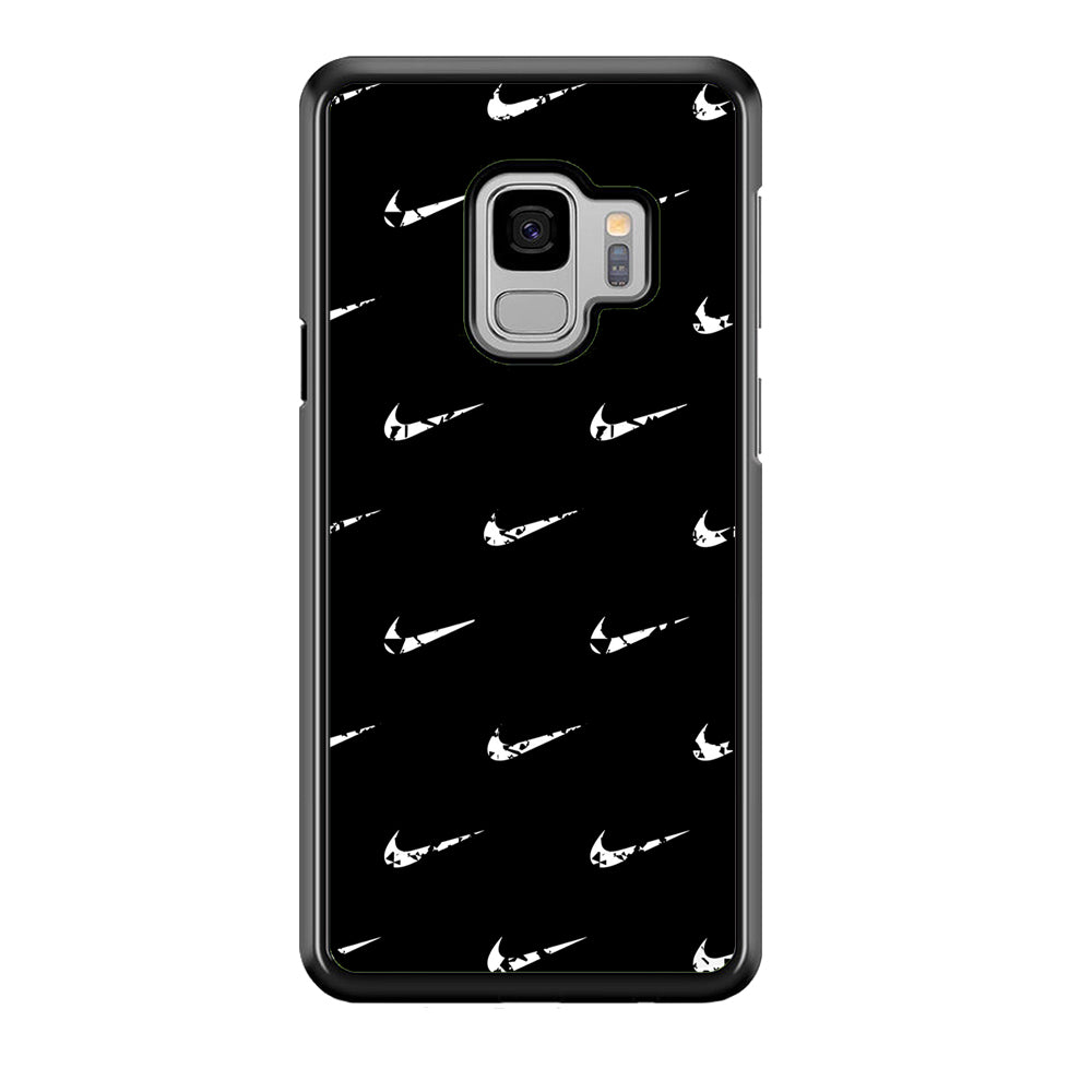 Nike Logo Pattern Samsung Galaxy S9 Case-Mobile Phone Case-Rubber Black (2D Case)-Altracase