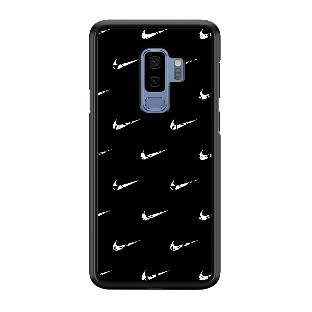 Nike Logo Pattern Samsung Galaxy S9 Plus Case-Mobile Phone Case-Rubber Black (2D Case)-Altracase