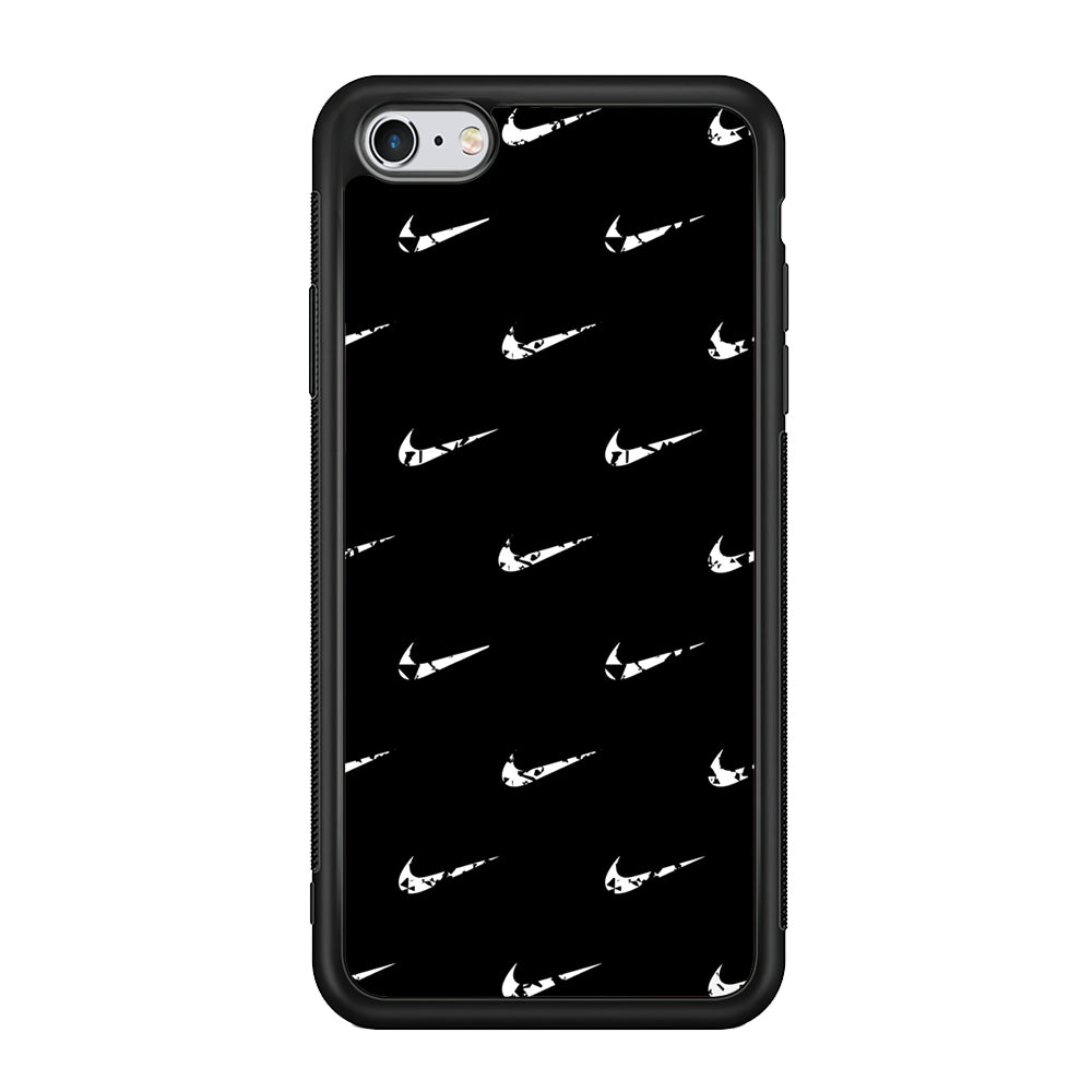 Nike Logo Pattern iPhone 6 | 6s Case-Mobile Phone Case-Rubber Black (2D Case)-Altracase