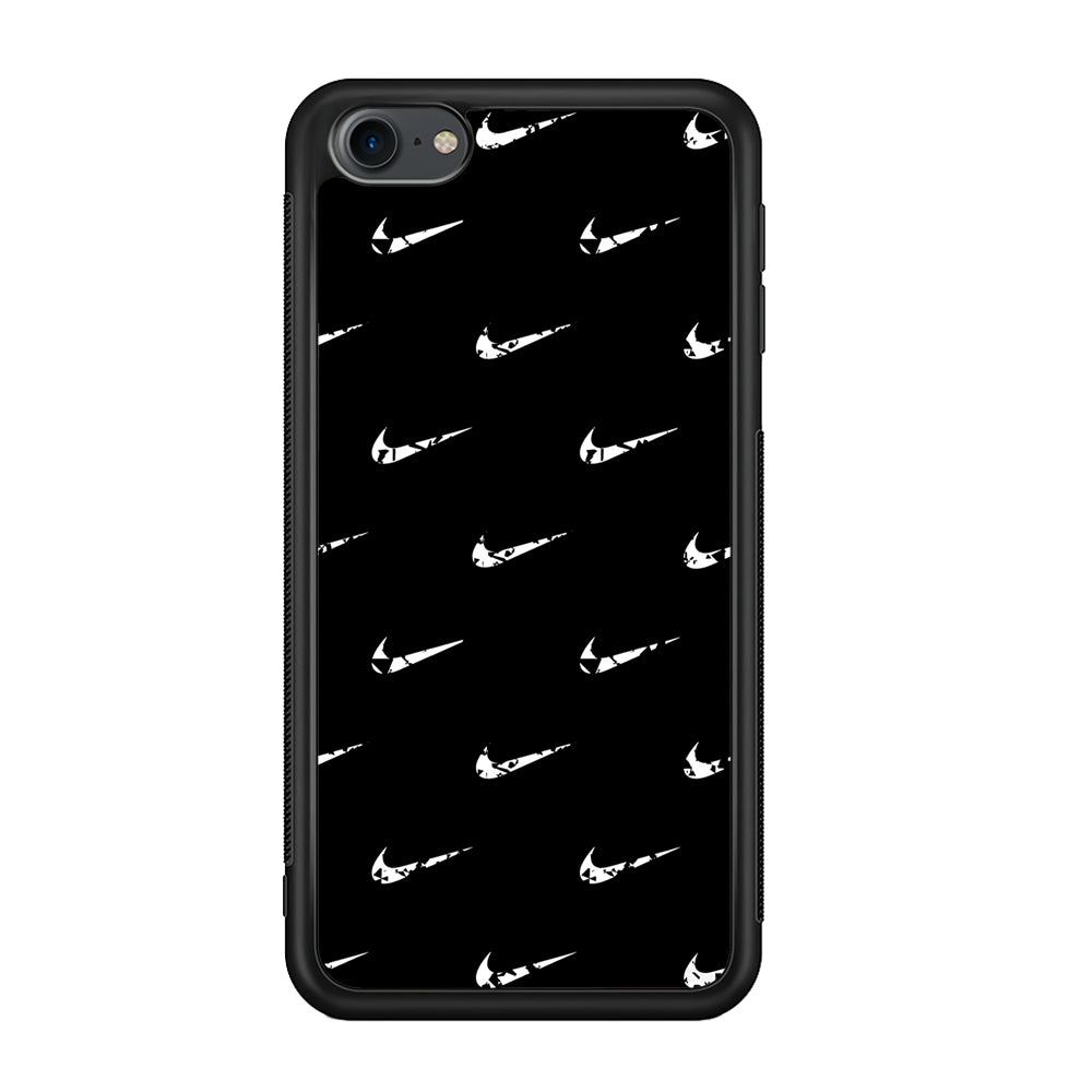 Nike Logo Pattern iPod Touch 6 Case-Mobile Phone Case-Rubber Black (2D Case)-Altracase