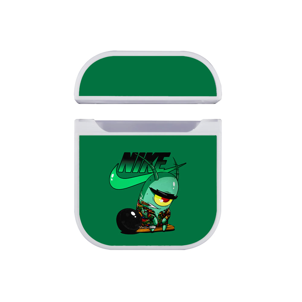 Nike Logo Plankton Gangster Apple AirPods Case-AirPod Case-White-Altracase