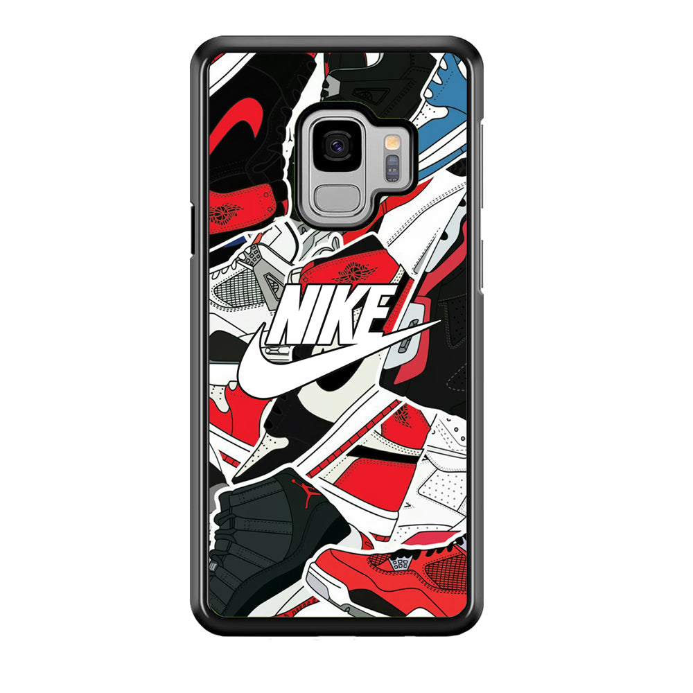 Nike Logo Shoes Pattern Samsung Galaxy S9 Case-Mobile Phone Case-Rubber Black (2D Case)-Altracase