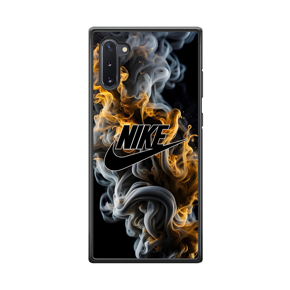 Nike Logo Smoke Mixed with Fire Samsung Galaxy Note 10 Case-Mobile Phone Case-Rubber Black (2D Case)-Altracase