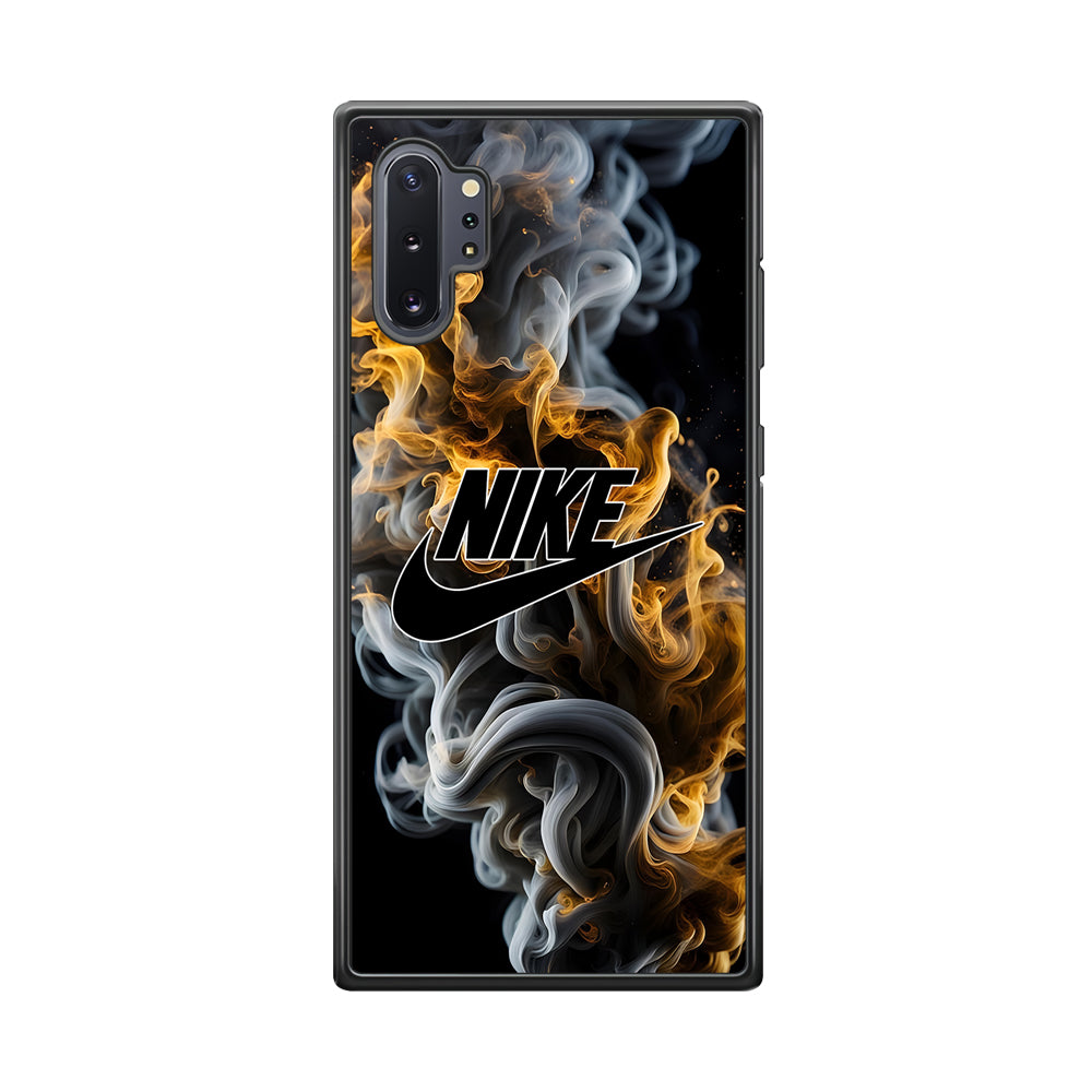 Nike Logo Smoke Mixed with Fire Samsung Galaxy Note 10 Plus Case-Mobile Phone Case-Rubber Black (2D Case)-Altracase