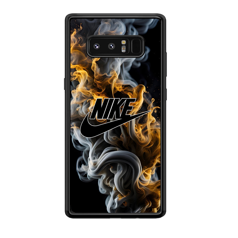 Nike Logo Smoke Mixed with Fire Samsung Galaxy Note 8 Case-Mobile Phone Case-Rubber Black (2D Case)-Altracase